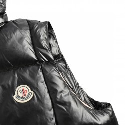 19FW Moncler Bormes Black Bige Sleeveless Down Vest Outerwear Size 0-2 