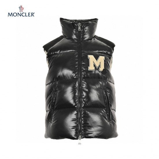 23FW Moncler Gilets Oder Black Beige Sleeveless Down Vest Outerwear Size 1-5 