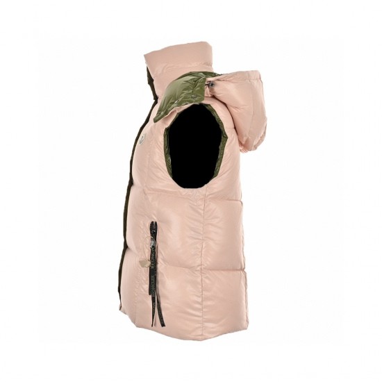 23FW Moncler Gilets Pink Green Sleeveless Down Vest Outerwear Size 0-2 