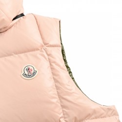 23FW Moncler Gilets Pink Green Sleeveless Down Vest Outerwear Size 0-2 