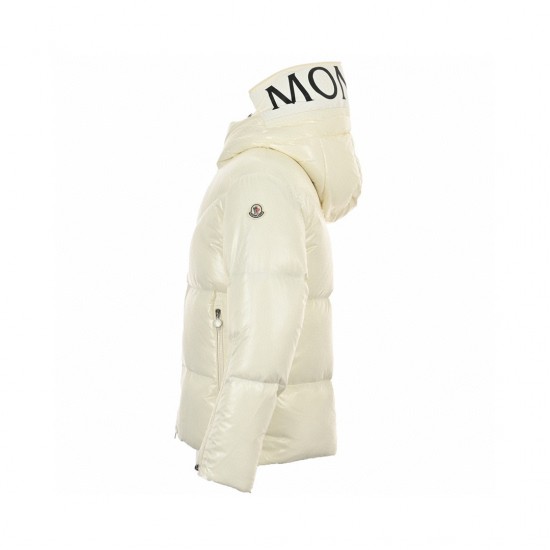 23FW Moncler Hooded Long Sleeves Short Down Jacket Beige Coats Size 1-4 