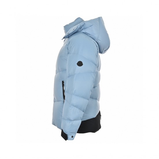 23FW Moncler Mens Hoodie Long Sleeves Short Down Jacket And Coats Blue Coat Size 0-4 