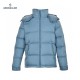 23FW Moncler Mens Hoodie Long Sleeves Short Down Jacket Blue Coats Size 1-4 