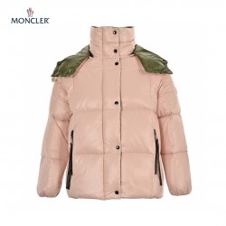 23FW Moncler Parana Hooded Long Sleeves Short Down Jacket Pink Coats Size 0-3 