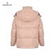 23FW Moncler Parana Hooded Long Sleeves Short Down Jacket Pink Coats Size 0-3 