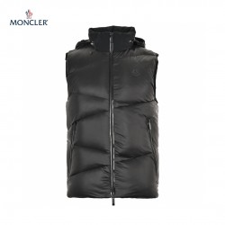 23FW Moncler Tago Black Sleeveless Hooded Down Vest Outerwear Size 1-5 