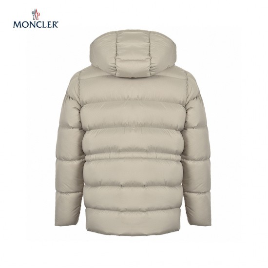 Moncler Bauges Detachable Long Sleeves Short Down Jacket Beige Coats Size 1-5 