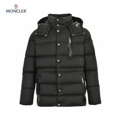 Moncler Bauges Detachable Long Sleeves Short Down Jacket Black Coats Size 1-5 