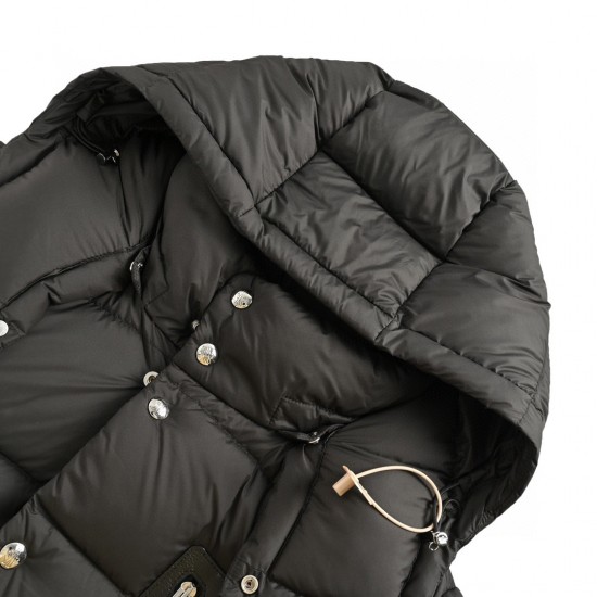 Moncler Bauges Detachable Long Sleeves Short Down Jacket Black Coats Size 1-5 