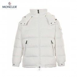 Moncler Maire Hooded Quilted Shell White Long Sleeves Down Jacket Size 0-3 