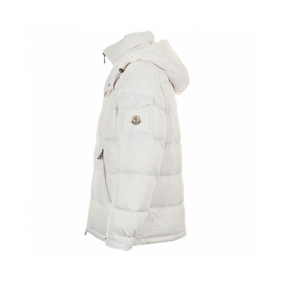 Moncler Maire Hooded Quilted Shell White Long Sleeves Down Jacket Size 0-3 