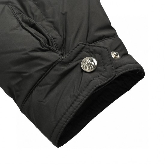 Moncler Mariveles Long Sleeves Short Down Jacket Black Coats Size 1-5 