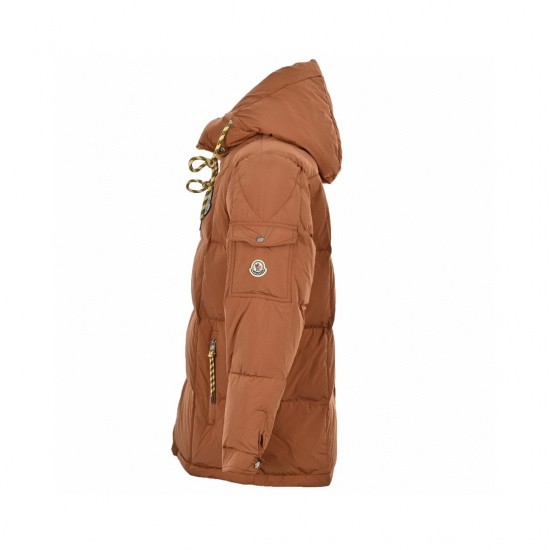 Moncler Mariveles Long Sleeves Short Down Jacket Brown Coats Size 1-5 