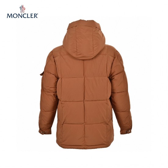 Moncler Mariveles Long Sleeves Short Down Jacket Brown Coats Size 1-5 