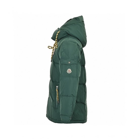 Moncler Mariveles Long Sleeves Short Down Jacket Green Coats Size 1-5 