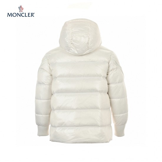 Moncler Oversized Puffer Long Sleeves Short Down Jacket White Coats Size 0-3 