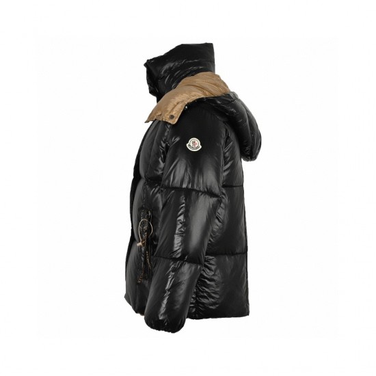 Womens Moncler Liriope Long Sleeves Short Parana Down Jacket Black Brown Size 0-3 