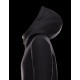 Moncler ARBU Fixed Hood Turtleneck Black Overcoats Wool Flannel Womens 41466662HV