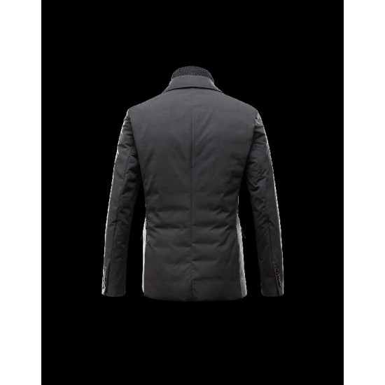 Moncler ARGENTRE Detachable Lapel Collar Black Jackets Nylon/Polyamid Mens 41382289SR