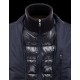 Moncler ARGENTRE Detachable Ribbed Collar Blue Jackets Nylon/Polyester Mens 41378033AA