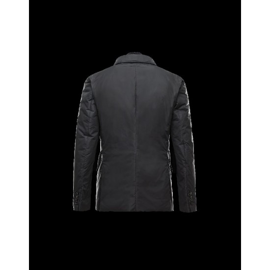 Moncler ARGENTRE Detachable Turtleneck Black Jackets Polyester/Polyamid Mens 41378033FE