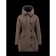 Moncler ARRIOUS Turtleneck Detachable Fur Collar Military green Parka Polyester/Cotton/Racoon Womens 41463417UO