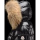 Moncler Alpin Detachable Fur Trimmed Collar Black Jackets Nylon/Polyamid Womens 41236470CT