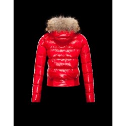 Moncler Alpin Detachable Red Jackets Polyamid/Fur Womens 41236470RF