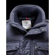 Moncler Amazzone Ribbed Collar Blue Jackets Nylon/Polyamid Mens 41236400TV