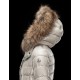 Moncler Armoise Detachable Fur Trimmed Light grey Jackets Lacquered Nylon Womens 41224515DD