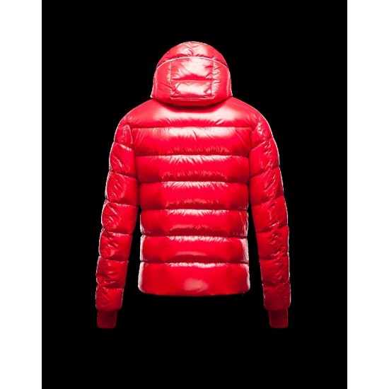 Moncler Aubert Hooded Neckline Coral Jackets Nylon/Polyamid Mens 41224644MN