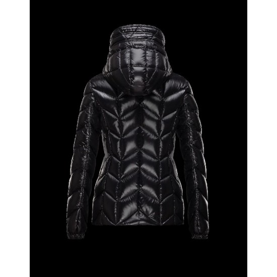 Moncler BADETE Turtleneck Drawstring Closure Black Jackets Polyamide Womens 41464877CN