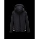 Moncler BAGES Turtleneck Black Jackets Cotton Nylon Polyester Womens 41457023GI