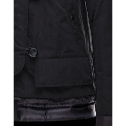 Moncler BAGES Turtleneck Black Jackets Cotton Nylon Polyester Womens 41457023GI