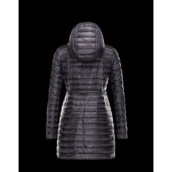 Moncler BARBEL Hooded Ultralight Round Collar Black Jackets Techno Fabric Womens 41411433PR