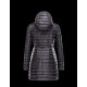 Moncler BARBEL Hooded Ultralight Round Collar Black Jackets Techno Fabric Womens 41411433PR