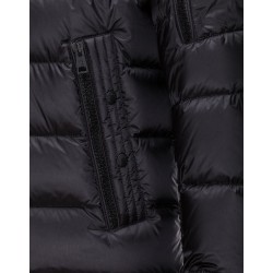 Moncler BASILE Lightweight Fixed Hood Black Jackets Nylon/Polyamide Mens 41457019EE