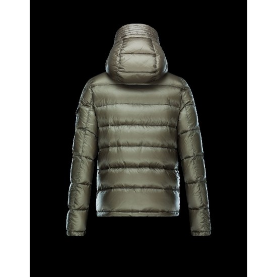 Moncler BASILE Lightweight Fixed Hood Khaki Jackets Nylon/Polyamide Mens 41457019LV