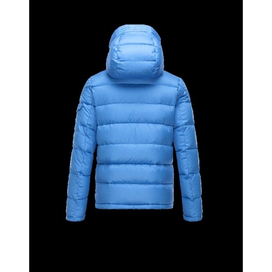 Moncler BASILE Ultralight Turtleneck Azure Jackets Cotton Mens 41464460XR