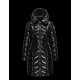 Moncler BELLOY Turtleneck Fur-Trimmed Hood Black Coats Nylon/Polyamide Womens 41461298AB