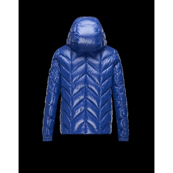 Moncler BERRIAT Detachable Hood Turtleneck Blue Jackets Nylon/Polyamid Mens 41456769ET