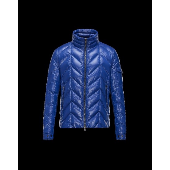 Moncler BERRIAT Detachable Hood Turtleneck Blue Jackets Nylon/Polyamid Mens 41456769ET