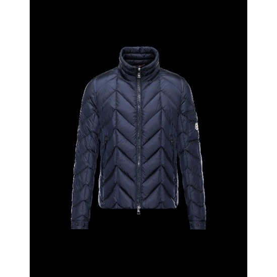 Moncler BERRIAT Detachable Hood Turtleneck Dark blue Jackets Nylon/Polyamid Mens 41456793QL