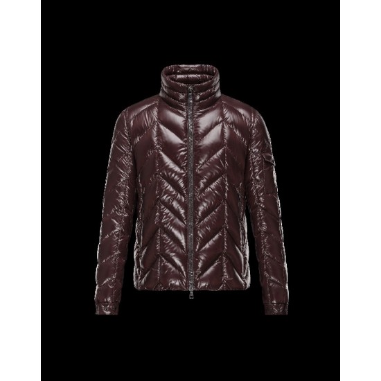 Moncler BERRIAT Detachable Hood Turtleneck Dark brown Jackets Nylon/Polyamid Mens 41456769LD