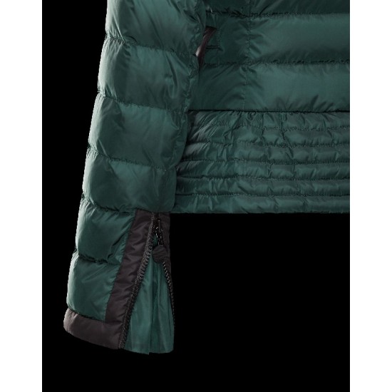 Moncler BIBER Double-Breasted Classic Neckline Dark green Jackets Nylon/Polyamide Womens 41467469KD