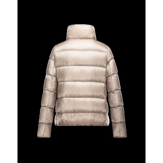 Moncler BOURDON Turtleneck Beige Jackets Techno Fabric Womens 41456717LJ