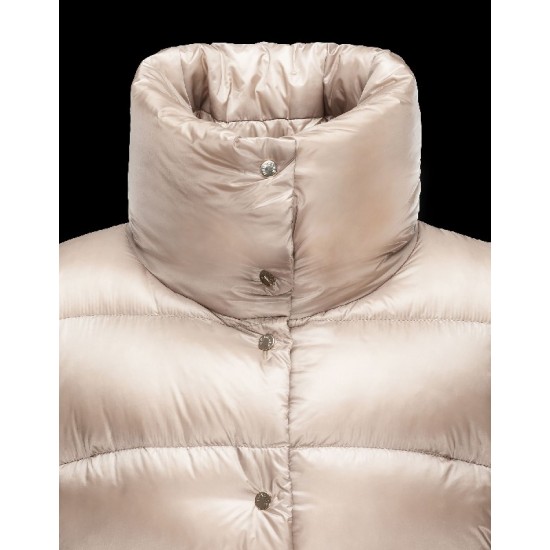 Moncler BOURDON Turtleneck Beige Jackets Techno Fabric Womens 41456717LJ