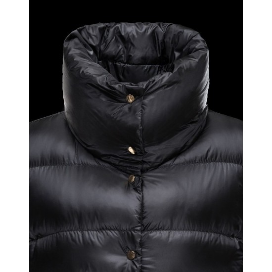 Moncler BOURDON Turtleneck Black Jackets Polyamide Womens 41456717SE