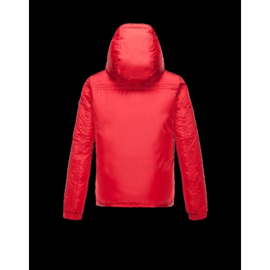 Moncler BRAD Detachable Hood Red Jackets Nylon/Polyamid Mens 41459676JP