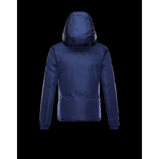 Moncler BRAD Detachable Hood Turtleneck Blue Jackets Nylon/Polyamide Mens 41459676BB